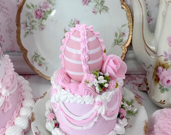 Beautiful Pink Princess Faux Cake Roses - Marie Antoinette Love Shack ...