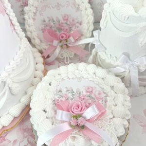Beautiful Pink Princess Faux Cookie Roses - Marie Antoinette Love Shack Fancy Shabby Chic Fake Fancy Cookie