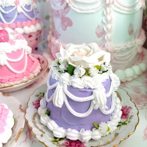 Beautiful Pink Princess Faux Cake Roses - Marie Antoinette Love Shack Fancy Shabby Chic Fake Cake