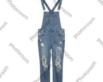 Salopette in denim blu effetto consumato da donna Dance & Marvel, taglia S