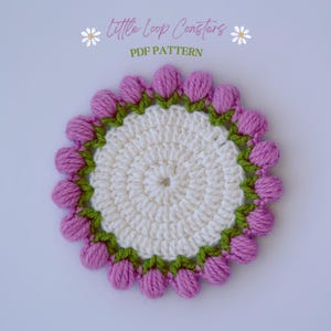 Blooming Flower Coaster PDF Pattern-Foldable Crochet Bouquet Set-Floral Coaster to Bouquet Pattern- Easy Crochet Tutorial-Digital Download