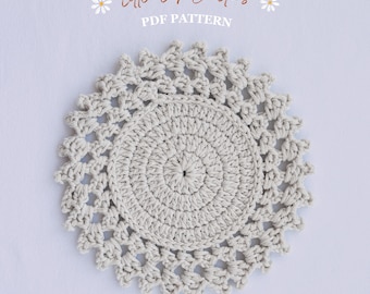 Lace Crochet Coaster Pattern: Elegant Vintage Style Doily (PDF Download)