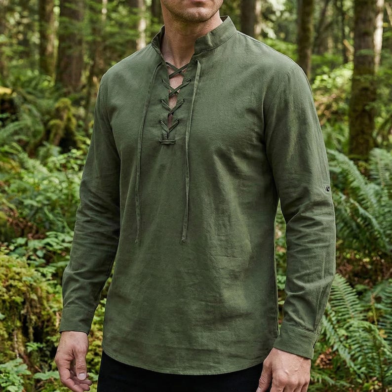 Túnica Viking Masculina, Camisa de Traje Medieval Renascentista, Camisas Mais Vendidas imagem 3