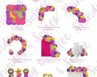 Descarga de plantilla de Canva para menú de precios de globos de Fiesta Colors