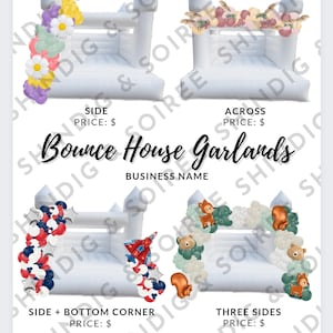 Bounce House Balloon Pricing Menu Canva Template Download