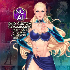 Arte por encomenda para D&D, Arte personalizada de personagem de fantasia, Arquivo digital