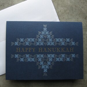 A-2 Taille Typographie Hanukkah Cards - boîte de 10
