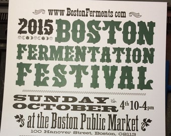 Letterpress Poster - Boston Fermentation Fest