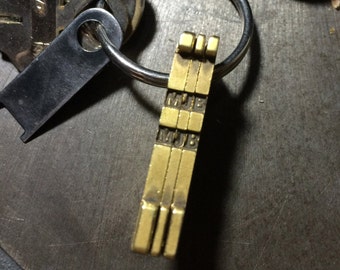 Vintage Linotype Matrix Key Fob (Please Read Description!)