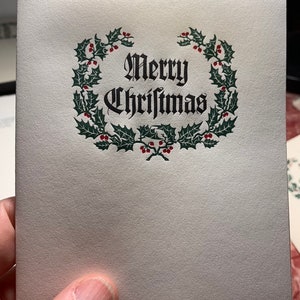 Cartes de Noël typographiques à la main - boîte de 10 avec enveloppes - format A2