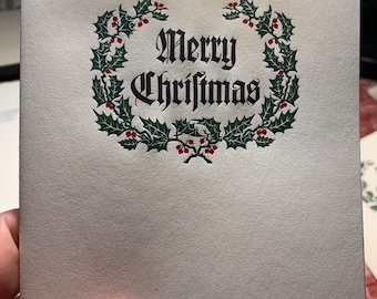 Hand-Set Letterpress Christmas Cards - box of 10 w/envelopes - A2 size