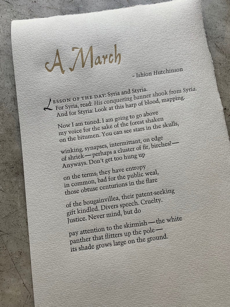 A March handset letterpress poetry image 1