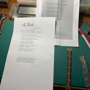 A March handset letterpress poetry image 7