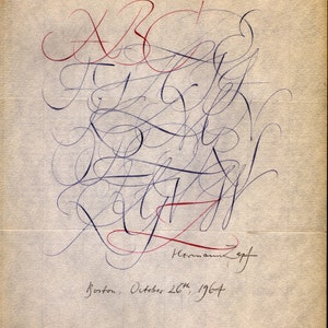 Hermann Zapf Calligraphy / Society of Printers Broadside image 2