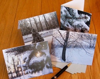 Blank Notecard Set - Four Winter Scenes