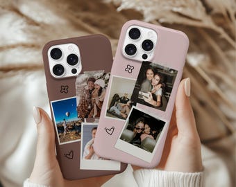 Custom Polaroid iPhone Case Magsafe, Personalized Polaroid Photo Magnetic Phone Case for iPhone 17, 16, 15, 14, 13 Case, iPhone Gift Case