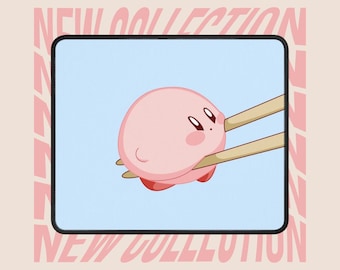 Kirby Mousepad | 90s Retro Game Deskmat Gaming Setup | Uroczy Kawaii Estetyczny | Dekoracja akademika | Prezenty technologiczne | Akcesoria komputerowe