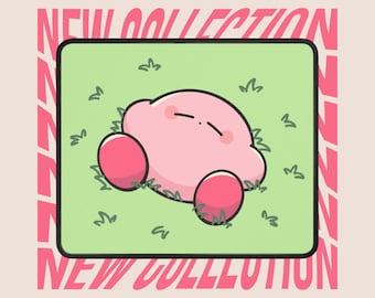 Tappetino per mouse Kirby / Tappetino da scrivania con videogiochi retrò anni '90 / Estetica kawaii carina / Decorazioni per ufficio e dormitorio / Regali tecnologici / Accessori per computer