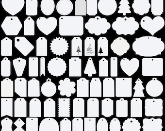Pacote de imagens SVG com etiquetas, banners e formas (download digital)