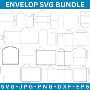 Envelope Template Bundle: SVG, PNG, & Printable Files (Instant Download)