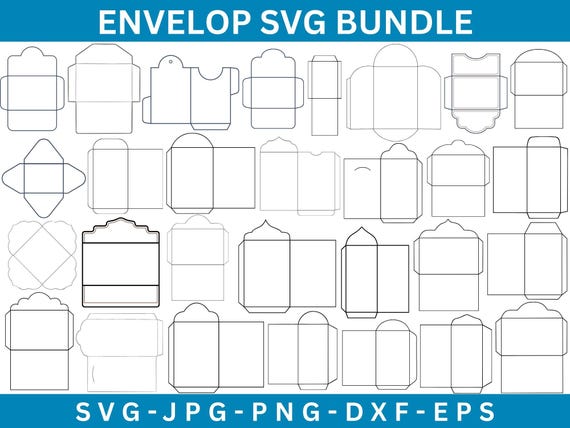 Envelope Template Bundle: SVG, PNG, & Printable Files (Instant Download)