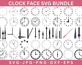 Clock Face SVG Bundle: Vintage & Modern Designs (Digital Download)