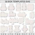Box Template SVG Bundle:DIY Paper Craft Gift Boxes, Favor Gift, Cutting Files