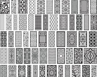 58 Decorative Panel Designs: CNC Modern Wall Art SVG Bundle (Digital Download)