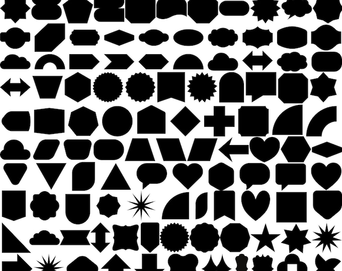 Sticker Shape Svg 172 Tag Svg, Label Svg, Banner Svg, Shapes Svg, Name Tags Shapes SVG ...