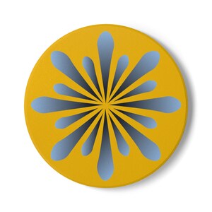 Vibrant Floral Ceramic Coaster, Decorative Drink Coasters, Home Bar Accessories, Kitchen Decor, Gift for Hostess, Unique Tableware