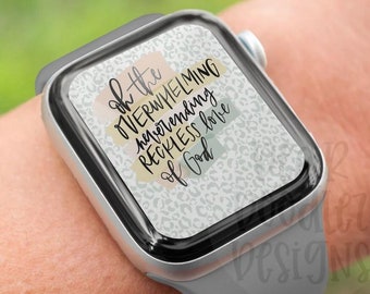 Apple Watch Wallpaper Background, Smart Watch face design, Apple Watch lock screen, Digital Download, Oh the Overwhelming Love of God Faith