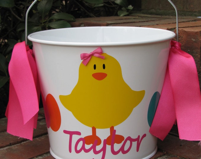Personalized 5 Qt. Metal Easter Bucket / Basket Lots of Etsy