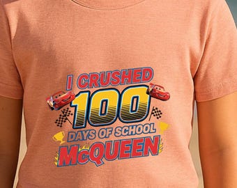 Lightning McQueen 100 Days Of School Shirt, Cars Movie Student Tee, Gamer Milestone