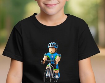 Roblox Cyclist T-Shirt: Gamer Bike Tee for Kids