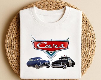 Vintage Cars Matching Couple T-Shirt: Lightning McQueen & Sally