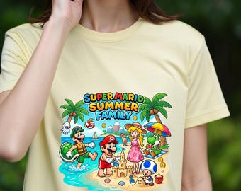 Super Mario Summer Family Shirt | Beach Vacation Tee | Matching Family Outfit
