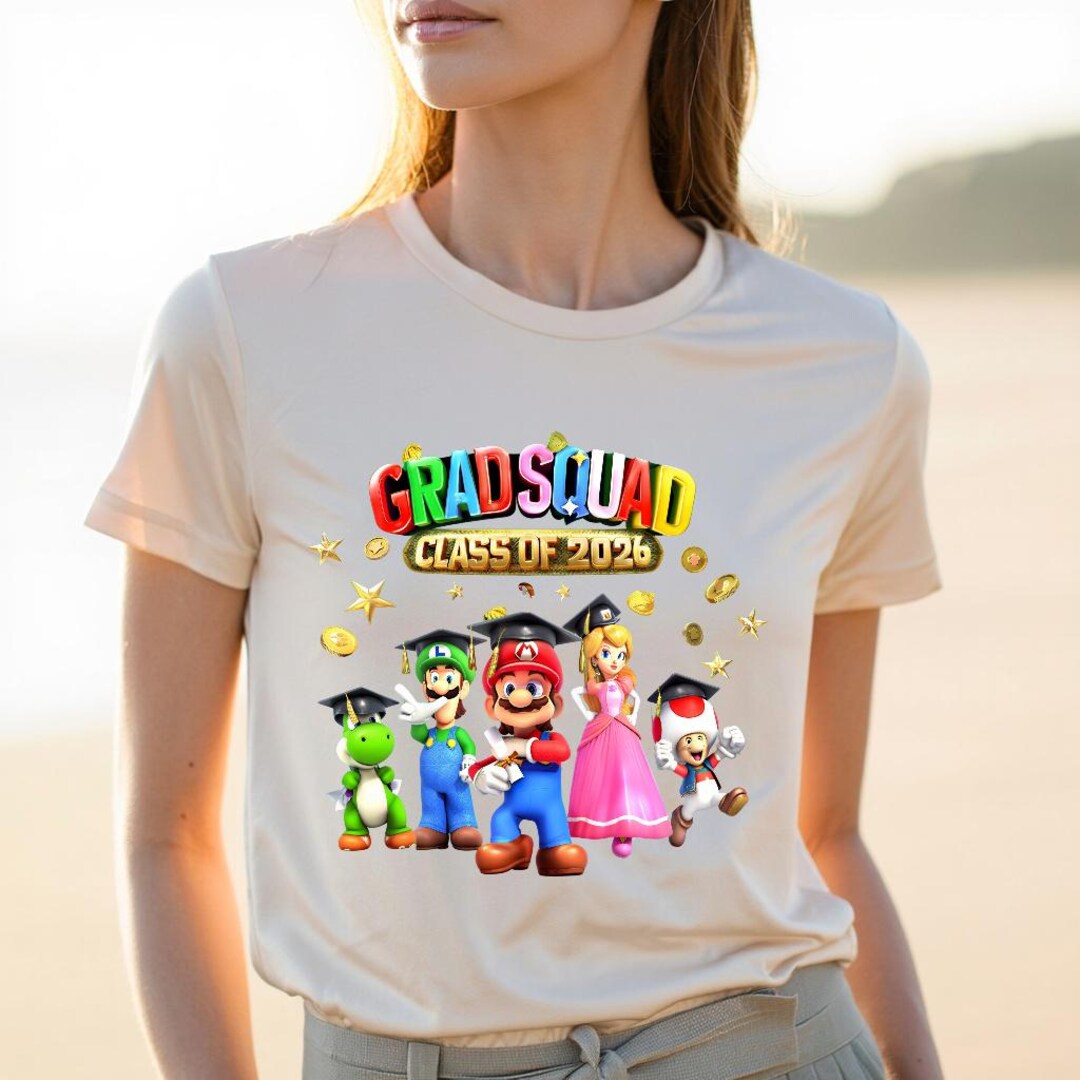 Yoshi Graduation Mario Graduation Squad Shirt, Class of 2026 Tee, Luigi Peach Yoshi Toad ...