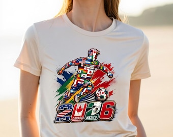 2026 Soccer Nations Shirt | USA Canada Mexico Tee | International Football Fan Graphic
