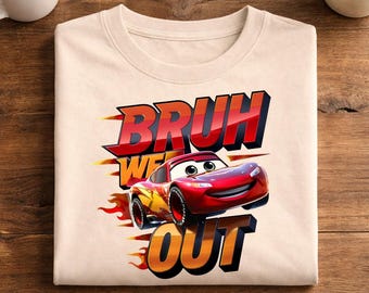Lightning McQueen Bruh We Out Shirt | Racing Last Day of School Tee | Graduation Gift