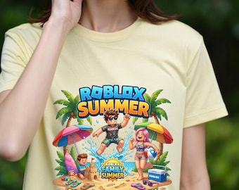Roblox Family Summer Shirt | Beach Vacation Matching Tee | Gaming Outfit