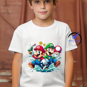 Super Mario Birthday Shirt: Matching Family Party Tee