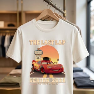 Lightning McQueen Senior 2026 Shirt, The Last Lap Graduation Tee, Cars Movie Grad Shirt, Racing Senior Outfit, Cartoon Grad Tee bild 10