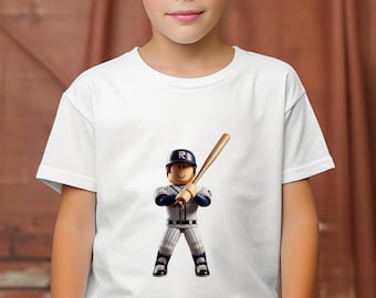 Roblox Baseball T-Shirt: Gamer Sport Tee for Kids