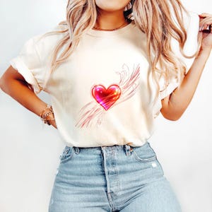 Energetic Heart T-Shirt: Sparkling Love Design, Valentine&#39;s Day Tee