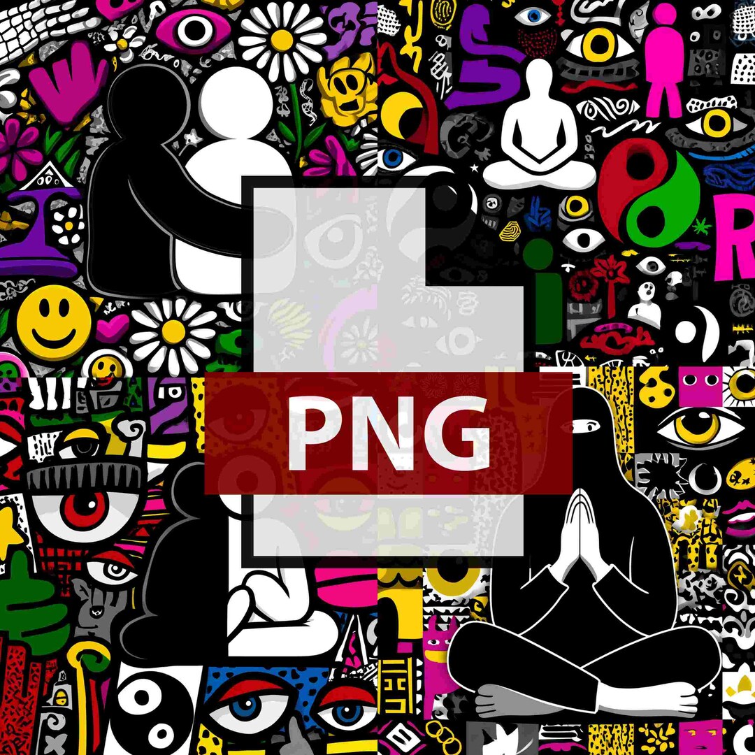 Zen Pop Art Digital PNG Bundle Spiritual Clipart Mystic Shapes ...