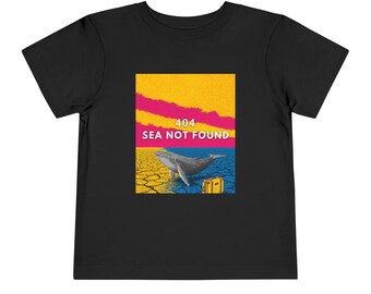Neon Synthwave Whale Tee 404 SEA NOT FOUND Whale Tee - Funny Error T-Shirt, Coder Humor, Retro Sunset