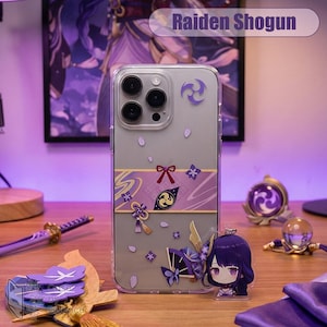 Etui na telefon Genshin Impact Raiden Shogun Essence do iPhone'a, Samsunga i Androida