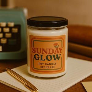Sunday Relaxation Candle | White Sage and Lavender Soy Candle | Self-Care & Spa Gift (9oz)