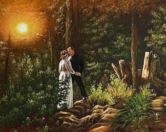 Custom Oil Painting from Photo, Personalized Portrait Commission, Family Painting from Photo, Custom Couple Portrait, Wedding Portrait