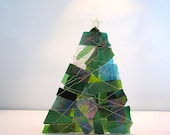 Green, Blue and Turquoise Christmas Tree Votive